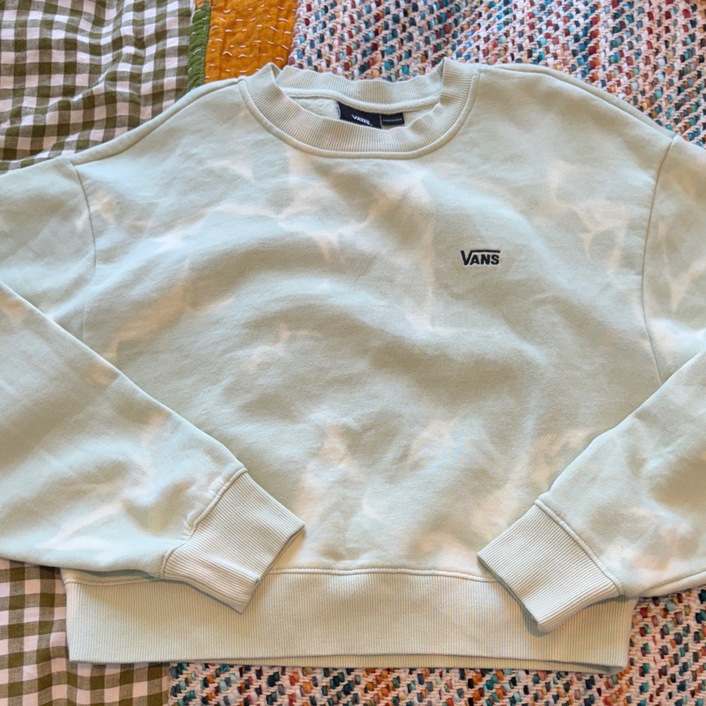 Vans Sea foam green tie dye crewneck